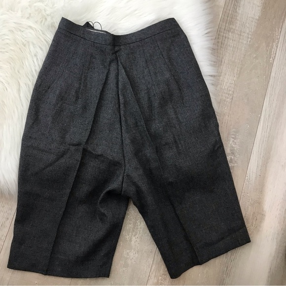 VINTAGE 60’s Gray High Waisted Bermuda Shorts 22 Waist - Picture 6 of 13